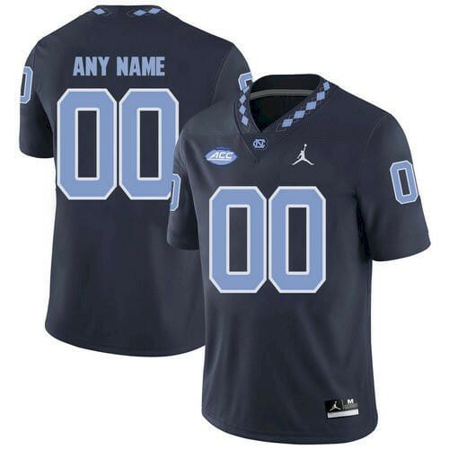 Custom UNC Jersey Navy College Football
