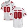 Custom Wisconsin Badgers Jersey White College Football
