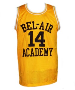 Will Smith #14 The Fresh Prince Of Bel-Air Basketball Jersey Yellow