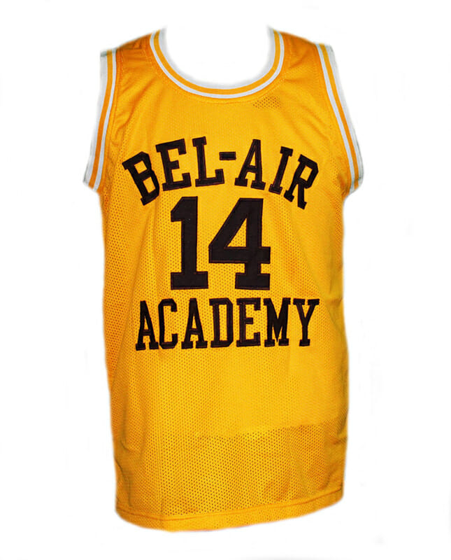 Will Smith #14 The Fresh Prince Of Bel-Air Basketball Jersey Yellow
