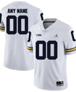 Custom Michigan Wolverines Jersey White College Football