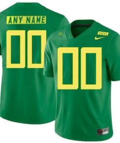 Custom Oregon Ducks Jersey Apple Green College Football