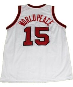 Worldpeace #15 Artest St John's New Basketball Jersey White