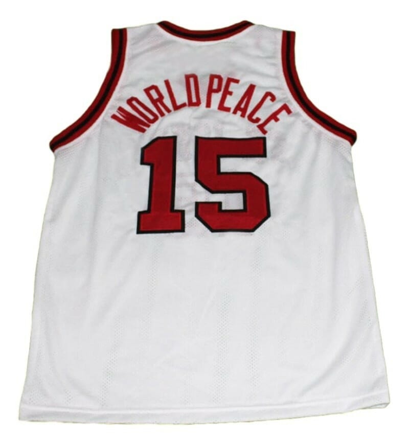 Worldpeace #15 Artest St John's New Basketball Jersey White