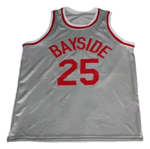 Zack Morris #25 Bayside Saved By The Bell New Basketball Jersey Grey
