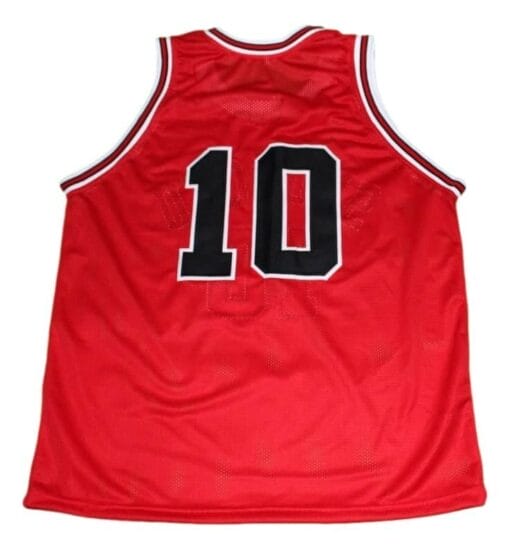 Sakuragi Hanamichi #10 Shohoku Slam Dunk Basketball Jersey Red