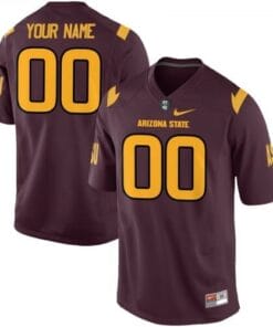 Custom Arizona State Football Jersey Name and Number Scarlet