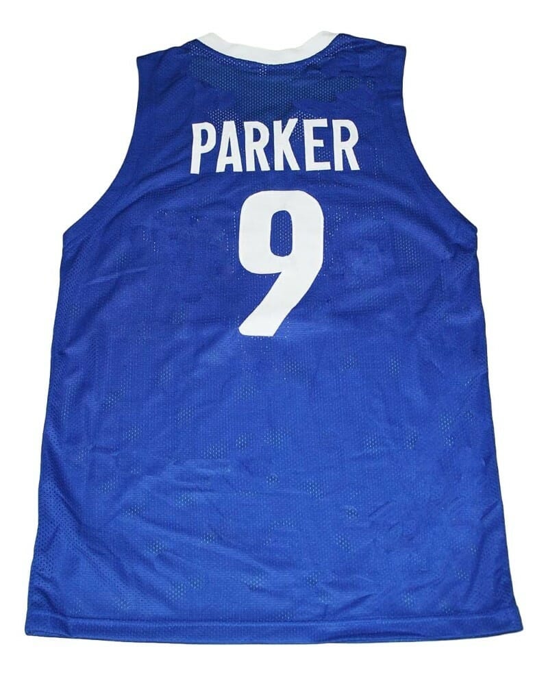 Tony Parker #9 Team France New Basketball Jersey Blue