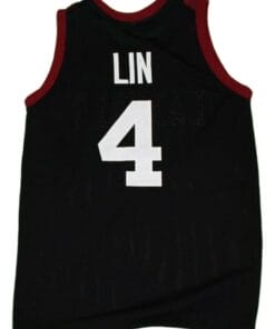 Eremy Lin #4 Harvard Basketball Jersey Black