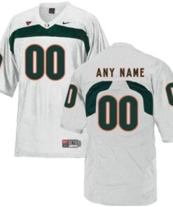 Miami Hurricanes Jersey Custom Name Number White College Football