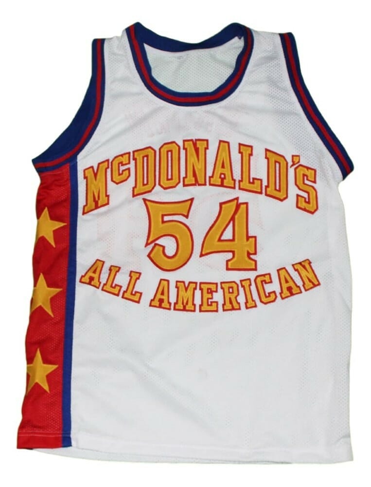 Kwame Brown #54 McDonald's All American Basketball Jersey White - Image 2