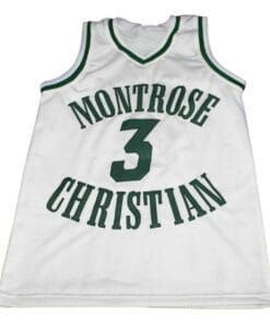Alternative view of Kevin Durant #3 Montrose Christian New Basketball Jersey White