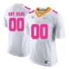 Custom Vols Jersey Name Number College Football White Pink