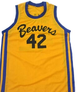 Howard #42 Beavers Teen Wolf Basketball Jersey Yellow
