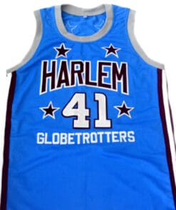Sweet Lou #41 Harlem Globetrotters Basketball Jersey Light Blue