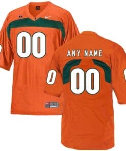 Personalized Miami Hurricanes Jersey Name Number Orange College Football