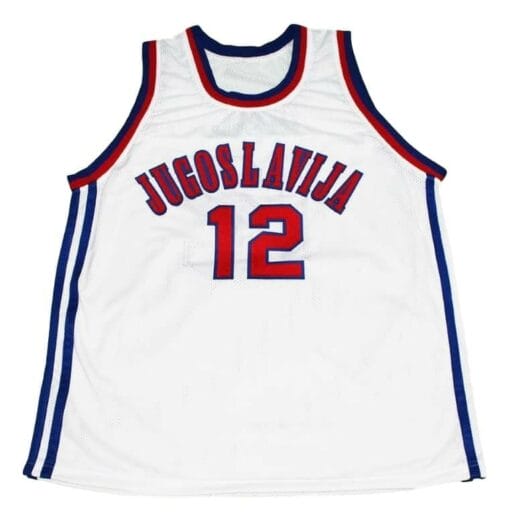 Vlade Divac #12 Jugoslavija Yugoslavia New Basketball Jersey White