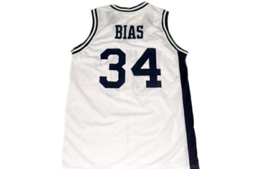 Len Bias #34 Wildcats High School Basketball Jersey White