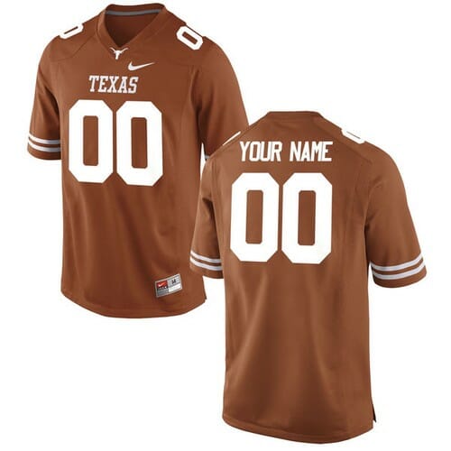 Custom Texas Longhorns Jersey College Football Orange