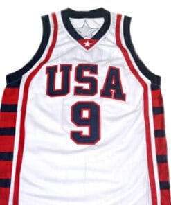 Alternative view of Lebron James #9 Team USA Basketball Jersey White