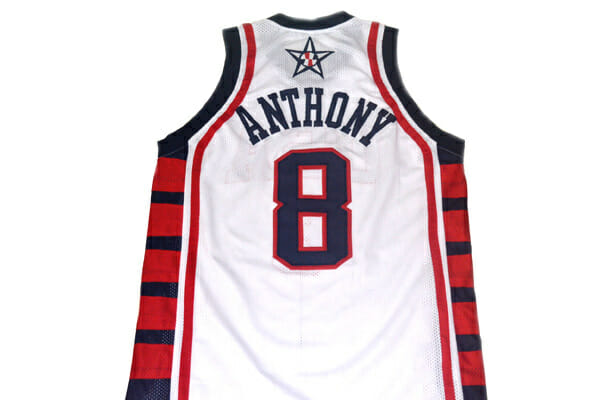 Carmelo Anthony #8 Team USA Basketball Jersey White