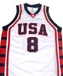 Alternative view of Carmelo Anthony #8 Team USA Basketball Jersey White