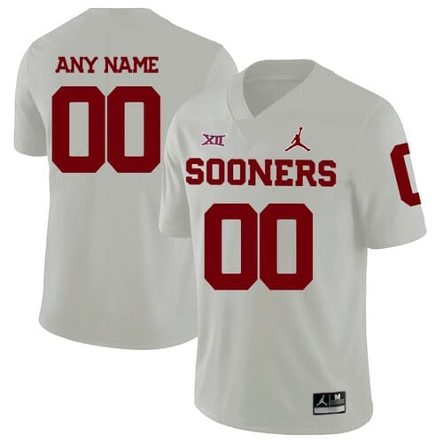Oklahoma Sooners Custom Jersey White College Football