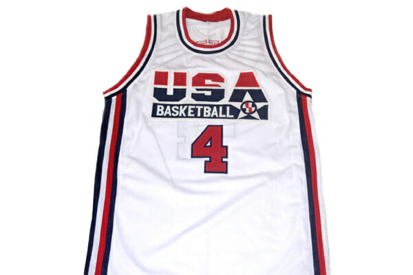Christian Laettner #4 Team USA Basketball Jersey White - Image 2