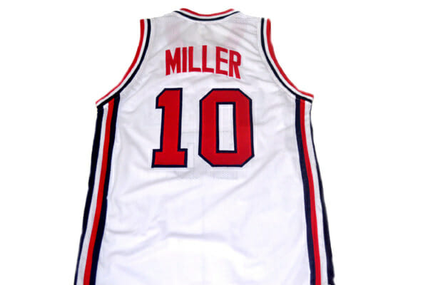Reggie Miller #10 Team USA Basketball Jersey White