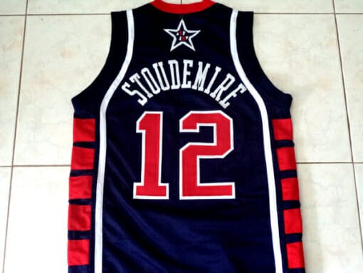 Amare Stoudemire #12 Team USA Basketball Jersey Navy Blue