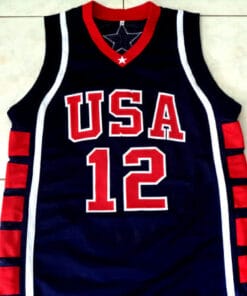 Alternative view of Amare Stoudemire #12 Team USA Basketball Jersey Navy Blue