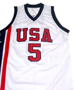 Jason Kidd #5 Team USA Basketball Jersey White
