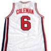 Derrick Coleman #6 Team USA Basketball Jersey White