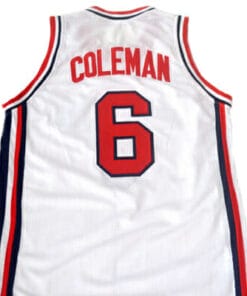 Derrick Coleman #6 Team USA Basketball Jersey White