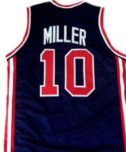 Reggie Miller #10 Team USA Basketball Jersey Navy Blue