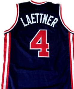 Christian Laettner #4 Team USA Basketball Jersey Navy Blue