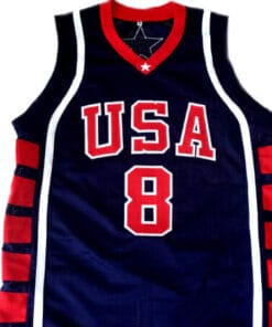 Alternative view of Carmelo Anthony #8 Team USA BasketBall Jersey Navy Blue