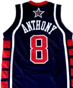 Carmelo Anthony #8 Team USA BasketBall Jersey Navy Blue