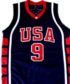 Alternative view of Lebron James #9 Team USA Basketball Jersey Navy Blue