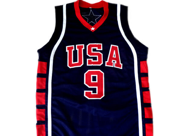 Lebron James #9 Team USA Basketball Jersey Navy Blue - Image 2