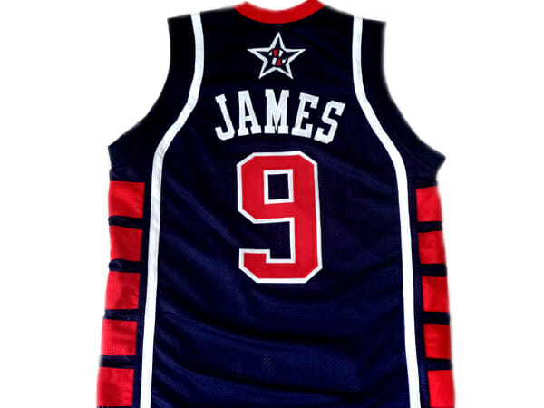 Lebron James #9 Team USA Basketball Jersey Navy Blue