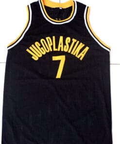 Toni Kucok #7 Jugoplastika Yugoslavia Basketball Jersey Black
