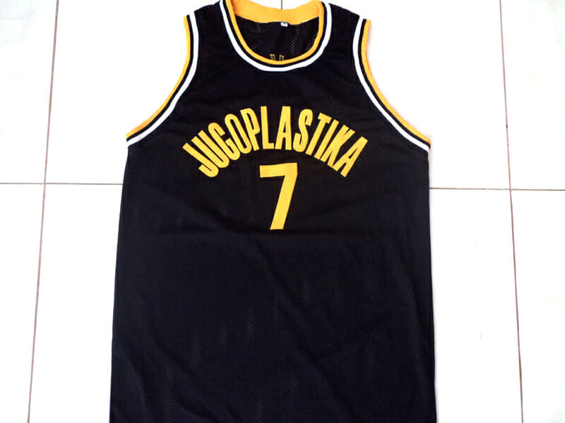 Toni Kucok #7 Jugoplastika Yugoslavia Basketball Jersey Black