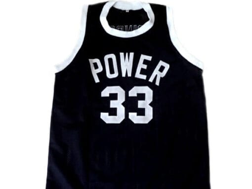 Alcindor #33 Power High School Abdul Jabbar Basketball Jersey Black - Image 2