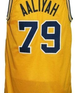 Aaliyah #79 Custom College Basketball Jersey New Sewn Yellow