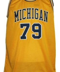 Alternative view of Aaliyah #79 Custom College Basketball Jersey New Sewn Yellow