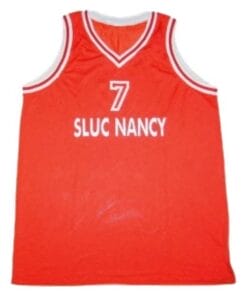 Alternative view of Adrian Autry #7 Sluc Nancy Basketball Jersey Sewn Red