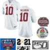 Alabama Crimson Tide #10 AJ McCarron Football Jersey White