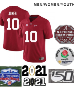 Alabama Crimson Tide #10 Mac Jones Football Jersey Red