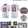 Alabama Crimson Tide #10 Mac Jones Football Jersey White